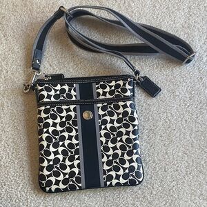 Coach Black and White Crossbody Bag